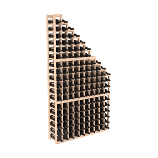 Elementcollection 10 Column Waterfall Wood Wine Rack Unstained Element Collection