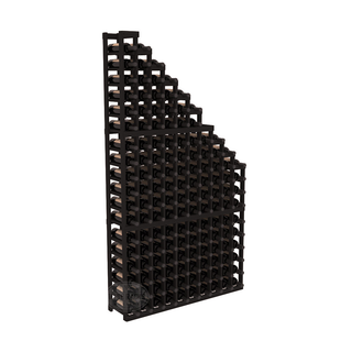 Elementcollection 10 Column Waterfall Wood Wine Rack Black Stained