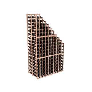 Elementcollection 10 Column Double Deep Waterfall Wood Wine Rack Unstained