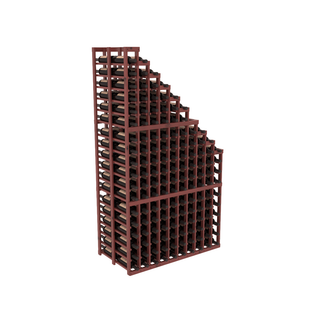 Elementcollection 10 Column Double Deep Waterfall Wood Wine Rack Cherry Stained