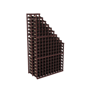 Elementcollection 10 Column Double Deep Waterfall Wood Wine Rack Walnut Stained