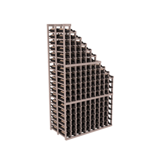 Elementcollection 10 Column Double Deep Waterfall Wood Wine Rack Greywash Stained