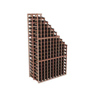 Elementcollection 10 Column Double Deep Waterfall Wood Wine Rack Unstained