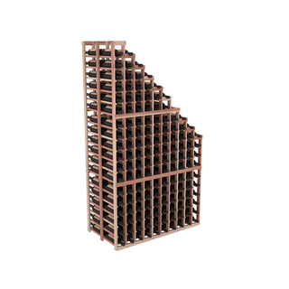 Elementcollection 10 Column Double Deep Waterfall Wood Wine Rack Unstained