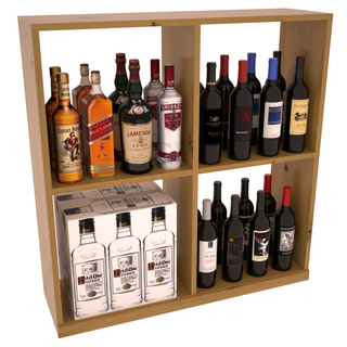 Elementcollection Liquor Solid Case Bin Oak Stained