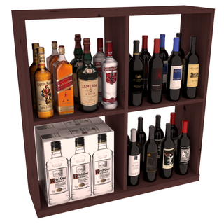 Elementcollection Liquor Solid Case Bin Walnut Stained