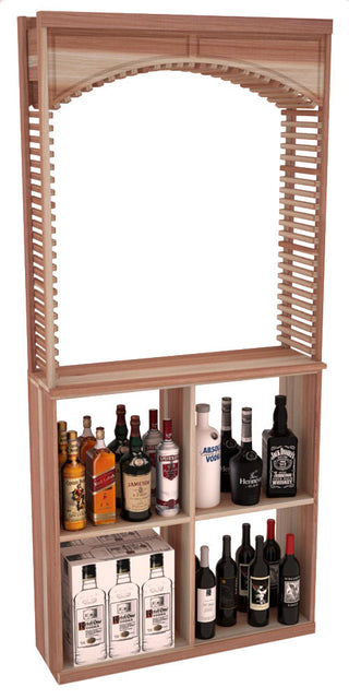 Elementcollection 35Ft Liquor Cellar Arch Case Bin Solid Top Combo Unstained