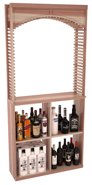 Elementcollection 35Ft Liquor Cellar Arch Case Bin Solid Top Combo Unstained