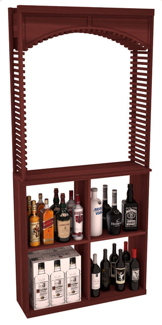 Elementcollection 35Ft Liquor Cellar Arch Case Bin Solid Top Combo Cherry Stained