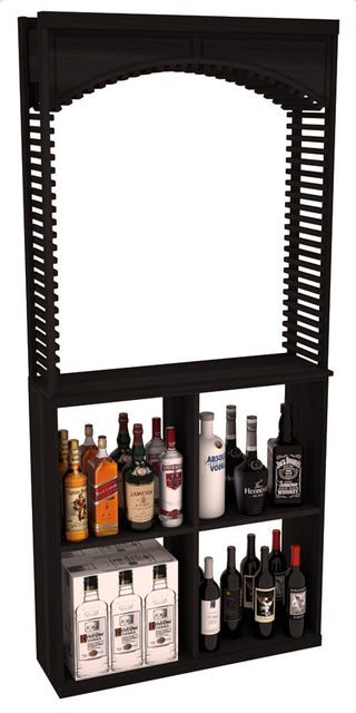 Elementcollection 35Ft Liquor Cellar Arch Case Bin Solid Top Combo Black Stained