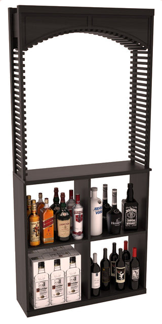 Elementcollection 35Ft Liquor Cellar Arch Case Bin Solid Top Combo Black Stained