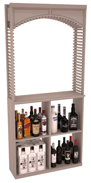 Elementcollection 35Ft Liquor Cellar Arch Case Bin Solid Top Combo Greywash Stained