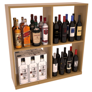Elementcollection Liquor Solid Case Bin Oak Stained
