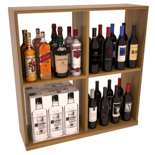 Elementcollection Liquor Solid Case Bin Oak Stained