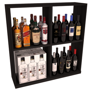 Elementcollection Liquor Solid Case Bin Black Stained