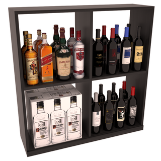 Elementcollection Liquor Solid Case Bin Black Stained