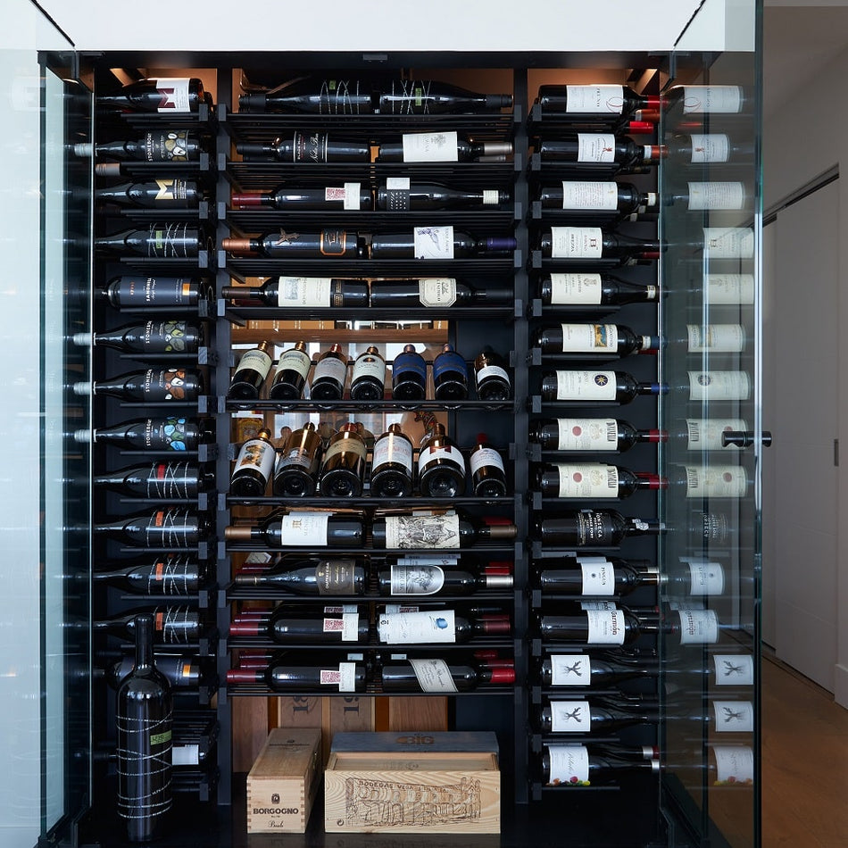 Millesime Streamline Wine Rack - 1 Bottle Deep & 8 Feet High – Blue ...
