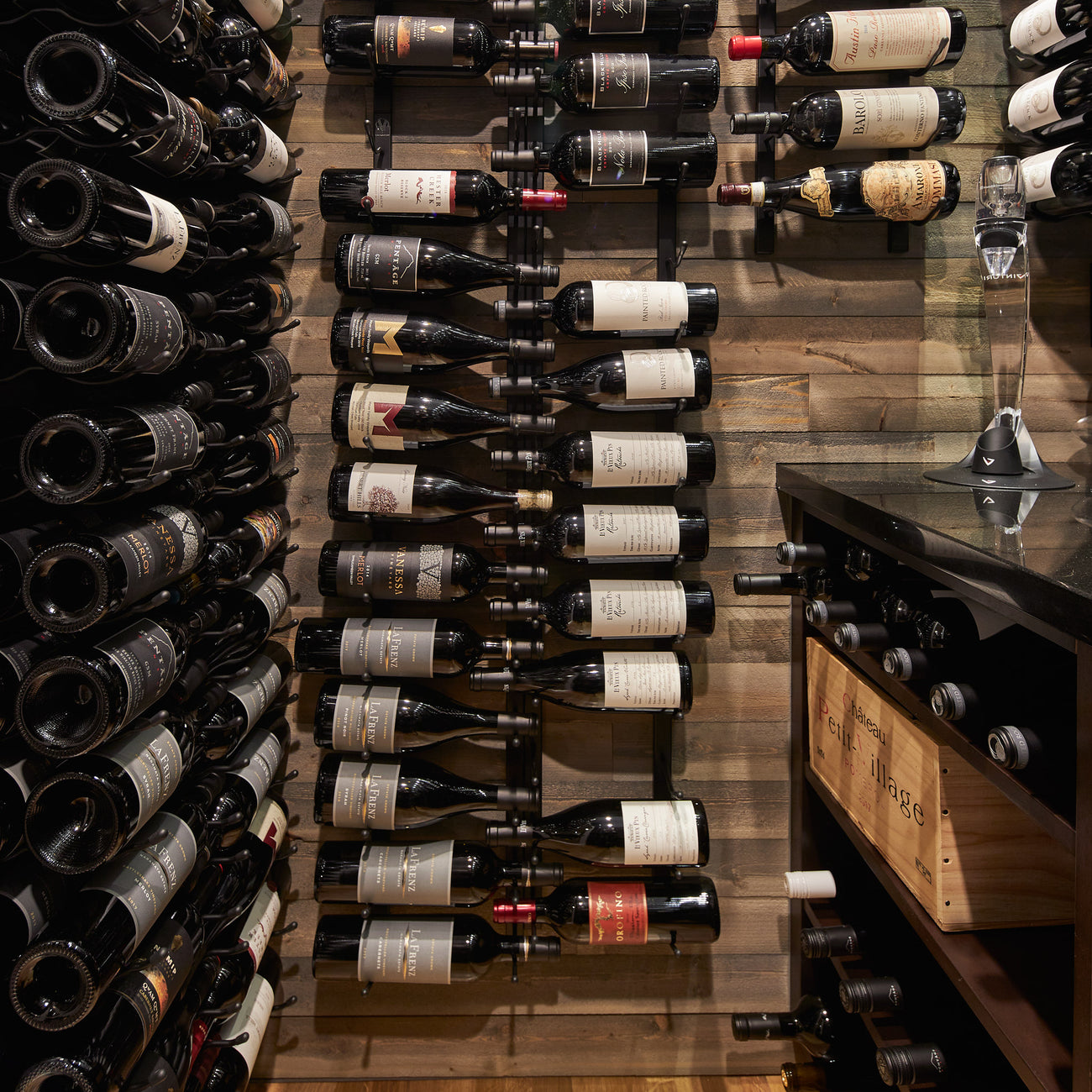 12 Bottle Vintage View Wall Series Wine Rack Blue Grouse Wine Cellars