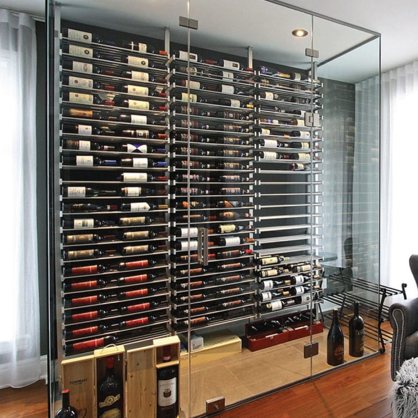 Millesime Streamline Wine Rack - 1 Bottle Deep & 8 Feet High – Blue ...