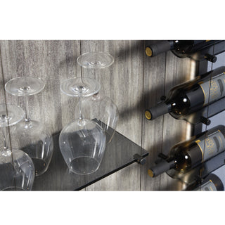 Wine Glasses on Floating Glass Shelf