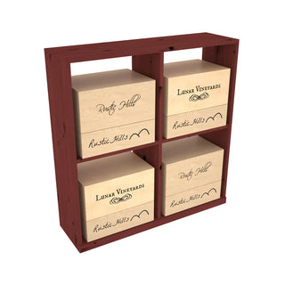 Elementcollection Solid Case Wine Bin Cherry Stained