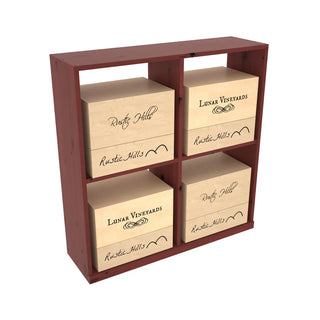 Elementcollection Solid Case Wine Bin Cherry Stained
