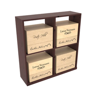 Elementcollection Solid Case Wine Bin Walnut Stained