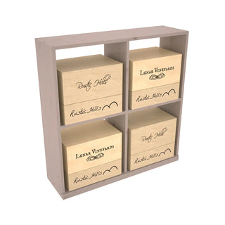 Elementcollection Solid Case Wine Bin Greywash Stained