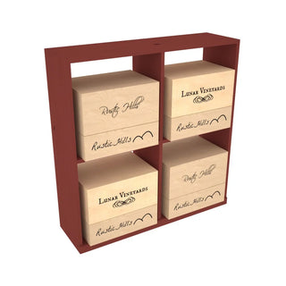 Elementcollection Solid Case Wine Bin Cherry Stained