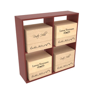 Elementcollection Solid Case Wine Bin Cherry Stained