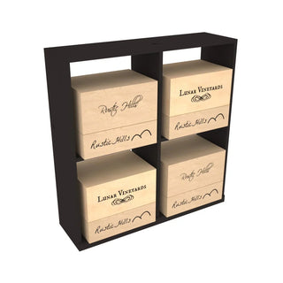 Elementcollection Solid Case Wine Bin Black Stained
