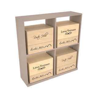 Elementcollection Solid Case Wine Bin Greywash Stained