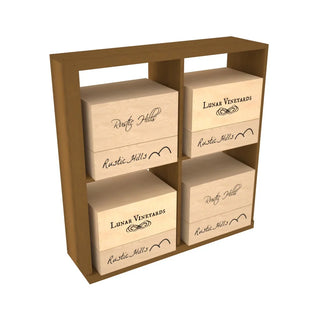 Elementcollection Solid Case Wine Bin Oak Stained