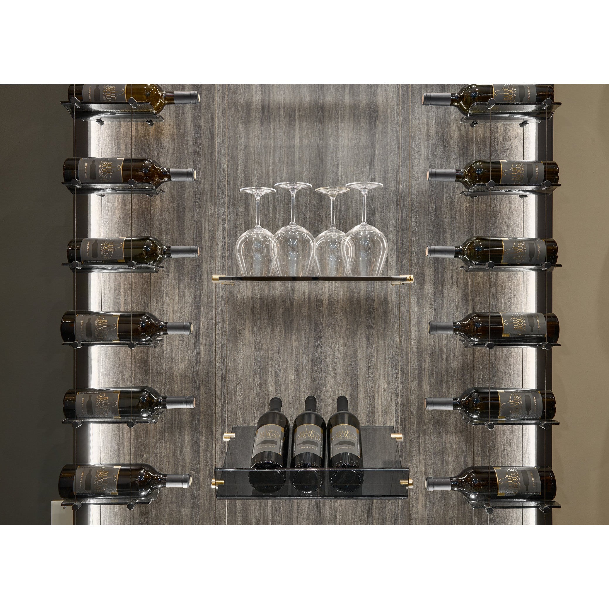Float Glass Shelving Unit – Blue Grouse Wine Cellars