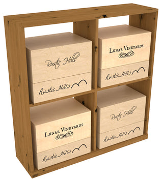 Elementcollection Solid Case Wine Bin With Top Black Stained