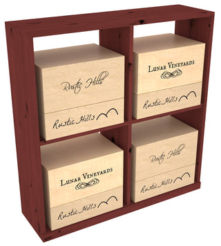 Elementcollection Solid Case Wine Bin With Top Greywash Stained