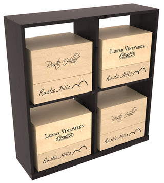 Elementcollection Solid Case Wine Bin With Top Oak Stained