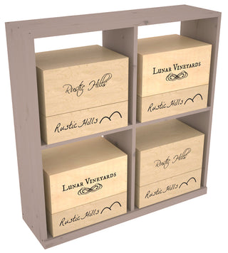 Elementcollection Solid Case Wine Bin With Top Cherry Stained