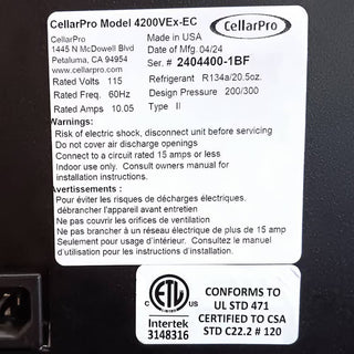 4200VEx Cooling Unit by CellarPro Cooling Systems