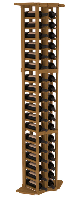 Elementcollection 2 Column Corner Wood Wine Rack Oak Stained