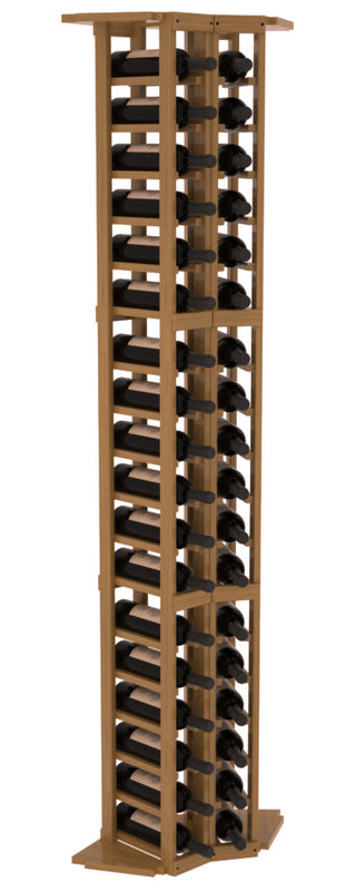 Elementcollection 2 Column Corner Wood Wine Rack Oak Stained