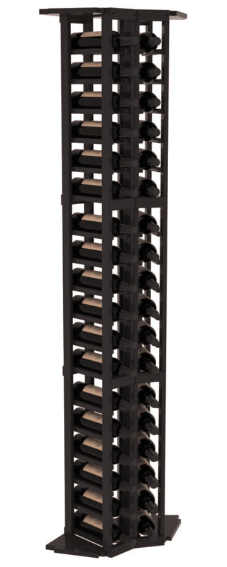 Elementcollection 2 Column Corner Wood Wine Rack Black Stained