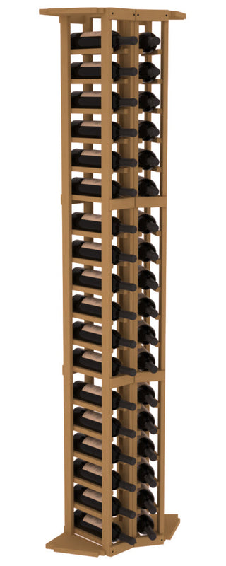 Elementcollection 2 Column Corner Wood Wine Rack Oak Stained