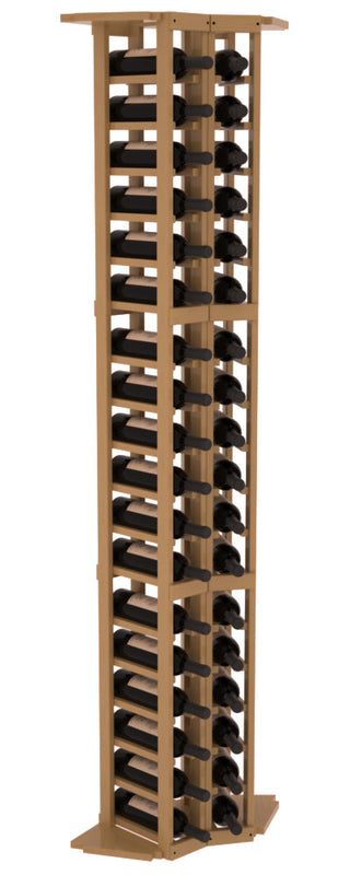 Elementcollection 2 Column Corner Wood Wine Rack Oak Stained