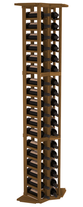 Elementcollection 2 Column Corner Wood Wine Rack Oak Stained