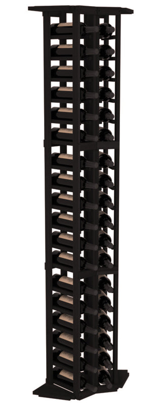 Elementcollection 2 Column Corner Wood Wine Rack Black Stained