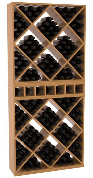 Elementcollection Liquor Case Bin X2 Cubby Combo Oak Stained