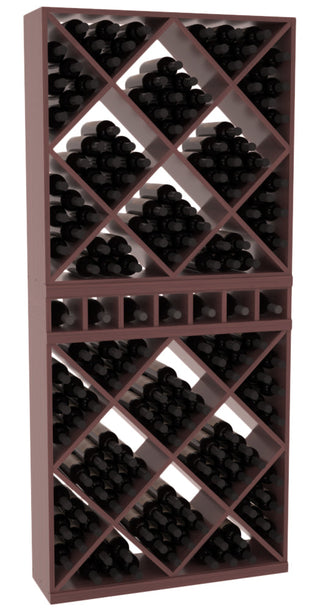 Elementcollection Liquor Case Bin X2 Cubby Combo Walnut Stained