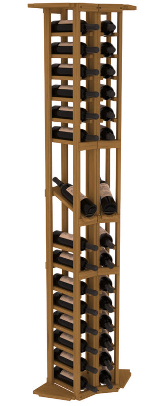 Elementcollection 2 Column Corner Display Row Wood Wine Rack Oak Stained