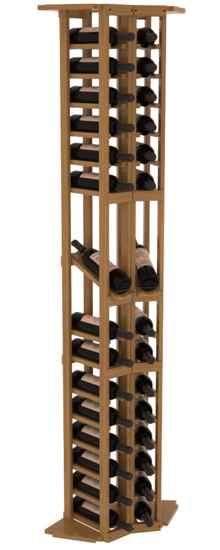Elementcollection 2 Column Corner Display Row Wood Wine Rack Oak Stained